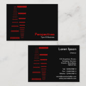 視点 – 赤と白黒 名刺 (正面/裏面)