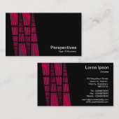 視点v2 – ネオン赤と白オンブラック 名刺 (正面/裏面)