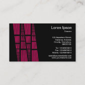 視点v2 – ネオン赤と白オンブラック 名刺 (裏面)