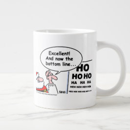 視眼科医おもしろいクリスマスサンタカートゥー ジャンボコーヒーマグカップ