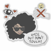 視線は、しかし、Touchシール（透明） シール (正面)