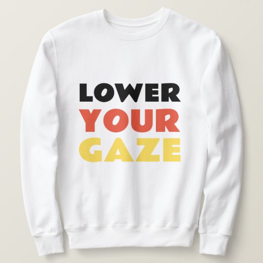 視線を下げる スウェットシャツ (デザイン正面)