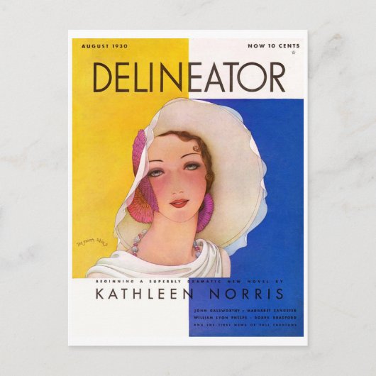 視線誘導標レトロファッションはがき(11) ポストカード (正面)