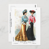 視線誘導標レトロファッションはがき(6) ポストカード (正面/裏面)