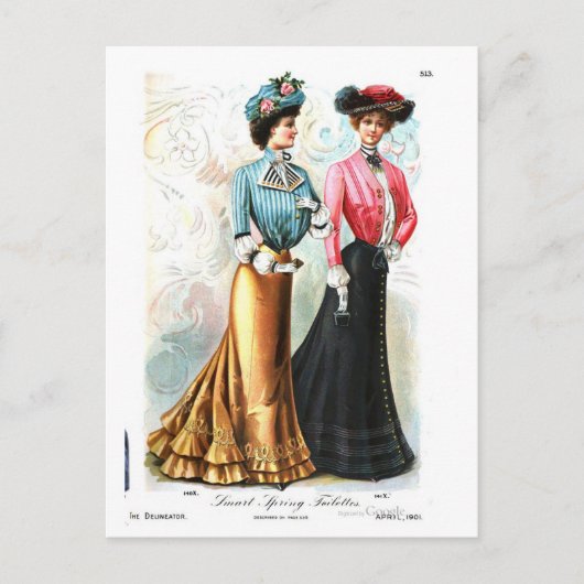 視線誘導標レトロファッションはがき(6) ポストカード (正面)