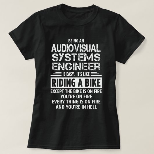 視聴覚システムエンジニア Tシャツ (デザイン正面)