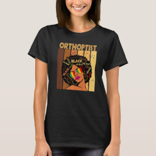 視能訓練士アフロ・アフリカ系アメリカ人女性ブラックヒスト Tシャツ