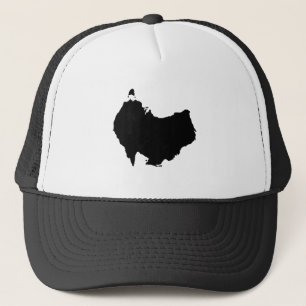 視覚しゃれのユーモアの下のオーストラリアの地図 キャップ