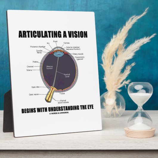 視覚を関節に結びつけると目が理解される フォトプラーク (側面)