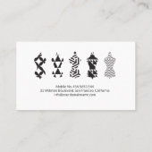 視覚マーチャンダイザーのスタイリストのプロフェッショナル 名刺 (裏面)