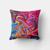 視覚的なインパクトのための抽象化 クッション (裏面)