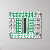 視覚的に魅力的な緑と黒のパターン、acce キャンバスプリント (正面)