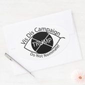 視覚的不服従ステッカー 楕円形シール (封筒)