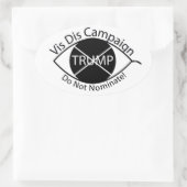 視覚的不服従ステッカー 楕円形シール (バッグ)