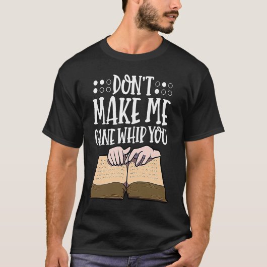 視覚障害のある点字Bを作成しない Tシャツ (正面)