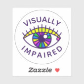 視覚障害低視力損失ブラインド認識度 シール (シート)