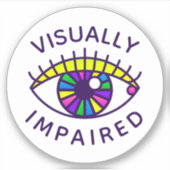 視覚障害低視力損失ブラインド認識度 シール (正面)