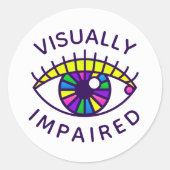 視覚障害低視力損失ブラインド認識度 ラウンドシール (正面)