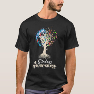 視覚障害啓発 盲目の人 Tシャツ