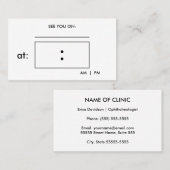 視覚障害平野およびシンプルアポイントメント 予約カード (正面/裏面)