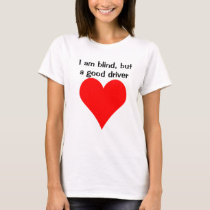視覚障害者の女の子は障害を駆動することができる認識度 Tシャツ