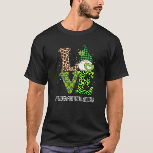 視覚障害者の愛の先生St patricks Tシャツ (正面)
