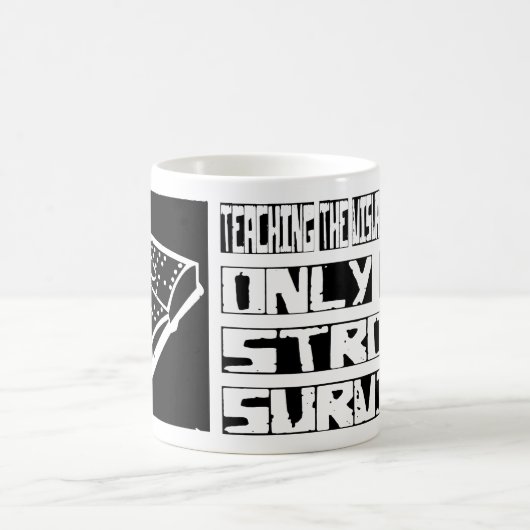 視覚障害者を教えて生き延びて下さい コーヒーマグカップ (中央)