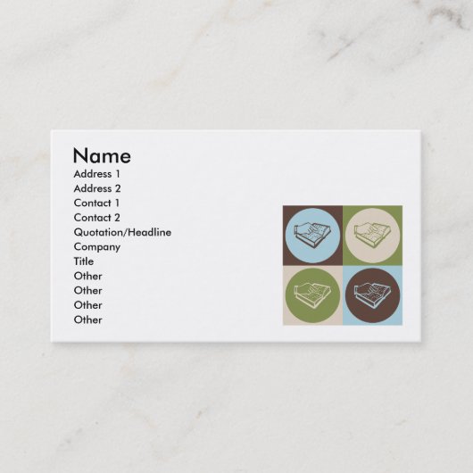 視覚障害者を教えるポップアート 名刺 (正面)