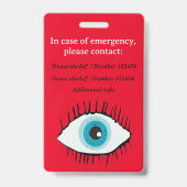 視覚障害者用ネックストラップ 低視力 ID 識別 バッジ (Back)