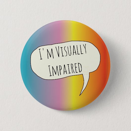 視覚障害視力盲目 缶バッジ (正面)