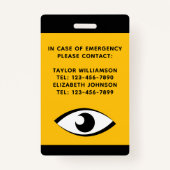 視覚障害部分視眼視力の低い目 バッジ (裏面)