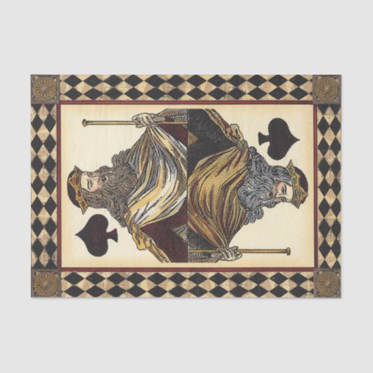 視野のスタジオによってカードを遊ぶスペードの王 薄葉紙 (正面)