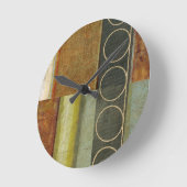 視野のスタジオによる数々の織り目加工の抽象的な絵画 ラウンド壁時計 (傾斜)