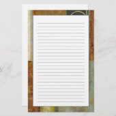 視野のスタジオによる数々の織り目加工の抽象的な絵画 便箋 (正面/裏面)