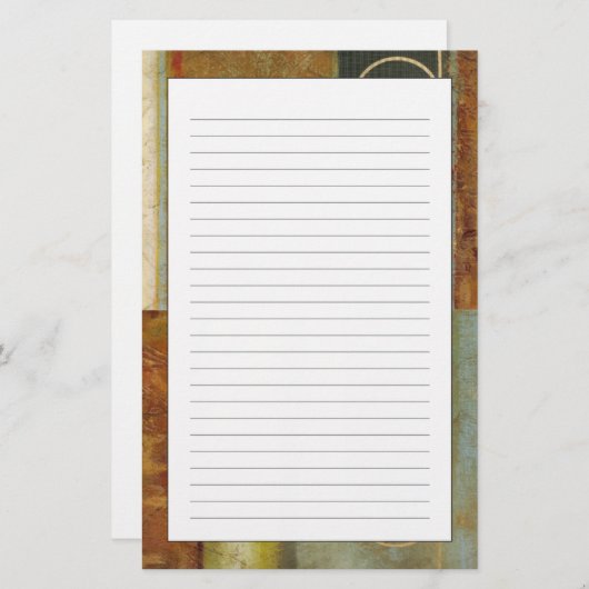 視野のスタジオによる数々の織り目加工の抽象的な絵画 便箋 (正面/裏面)