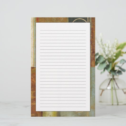 視野のスタジオによる数々の織り目加工の抽象的な絵画 便箋 (スタンド正面)