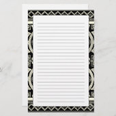 視野のスタジオによる白黒曼荼羅のモチーフ 便箋 (正面/裏面)