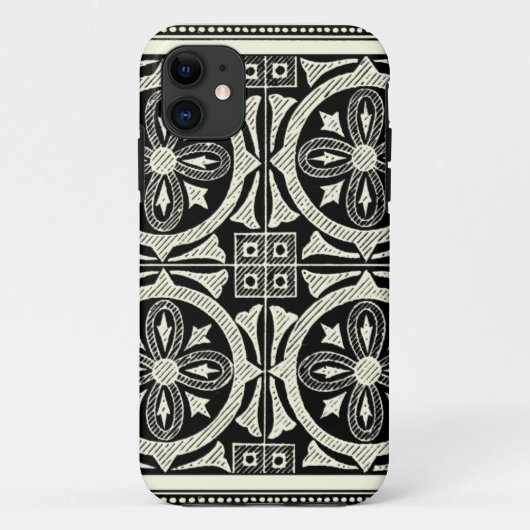 視野のスタジオによる白黒曼荼羅のモチーフ Case-Mate iPhoneケース (裏面)