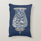 視野のスタジオによる青及び白い磁器のつぼ アクセントクッション (裏面(縦))