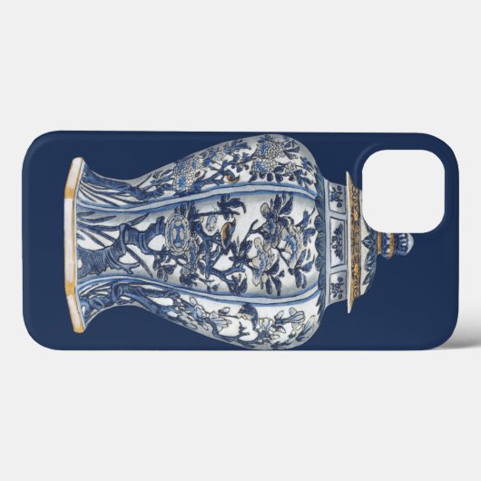 視野のスタジオによる青及び白い磁器のつぼ Case-Mate iPhoneケース (裏面 (横))