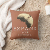 「視野を広げる」さびオレンジ感動的 クッション (ブランケット)