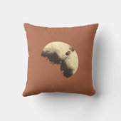 「視野を広げる」さびオレンジ感動的 クッション (裏面)