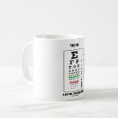 視野終ることがない視力(Snellen図表) コーヒーマグカップ (正面左)