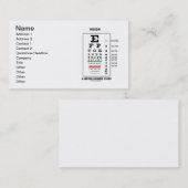 視野終ることがない視力(Snellen図表) 名刺 (正面/裏面)