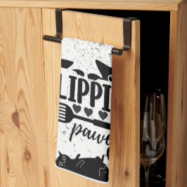 覗き猫で愛らしい「フリッピン・パウエソーム」 キッチンタオル