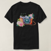 覗き猫カメラ Tシャツ (デザイン正面)