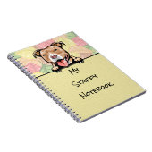 覗き見かわいいホッとした淡い茶色のノート ノートブック (右側)