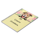 覗き見かわいいホッとした淡い茶色のノート ノートブック (左側)