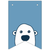 覗き見る隠しホッキョクグマパーティーバナー バンティングフラッグ (第3の旗)