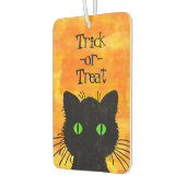 覗き見る黒猫オレンジトリック・オアトリート カーエアーフレッシュナー (左)